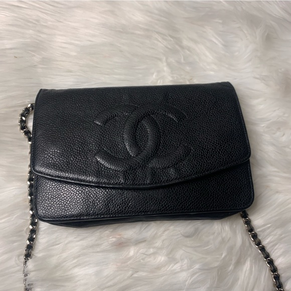 Chanel Black Caviar Timeless Wallet on Chain - Picture 2 of 15